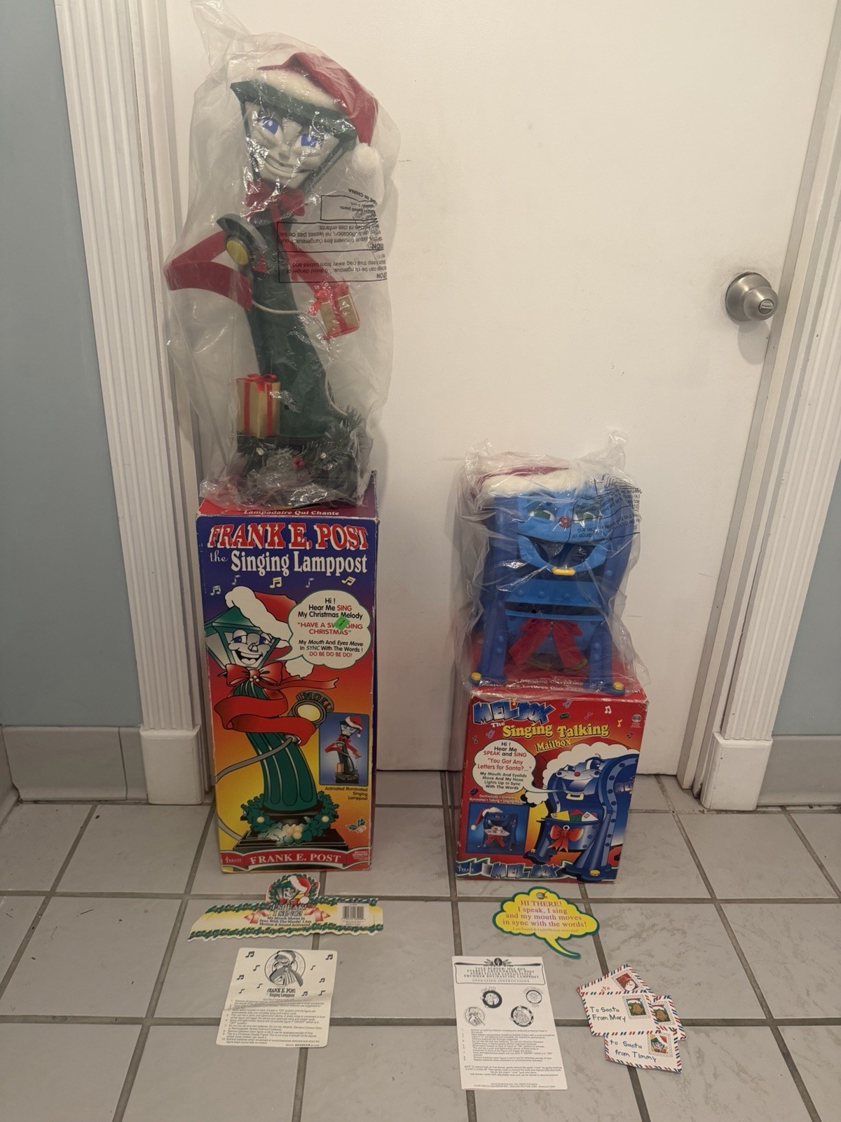 VTG 1998/99 Telco Mel Box Frank E. Post Animated Singing Christmas Display READ