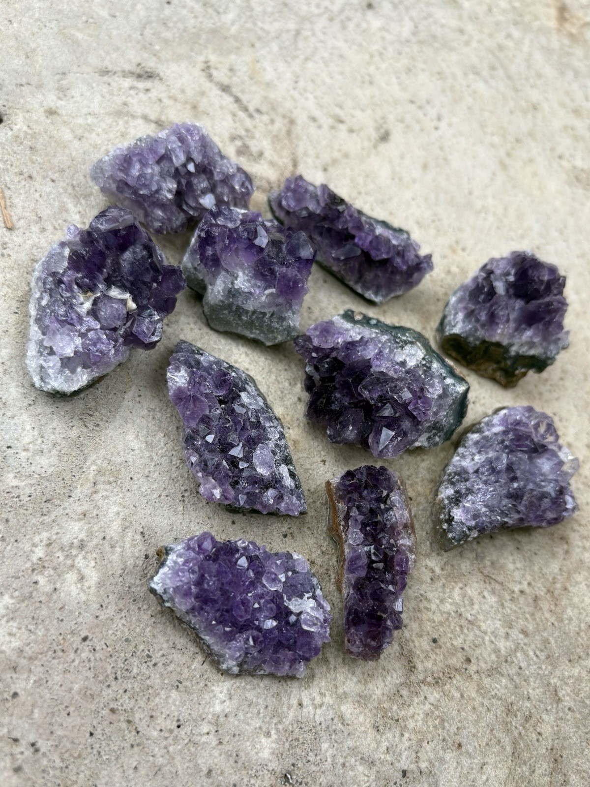 Bulk Natural Amethyst Clusters- Beautiful 10 Pc Uruguay Amethyst Crystals Bulk Natural Amethyst Clusters- Beautiful 10 Pc Uruguay Amethyst Crystals