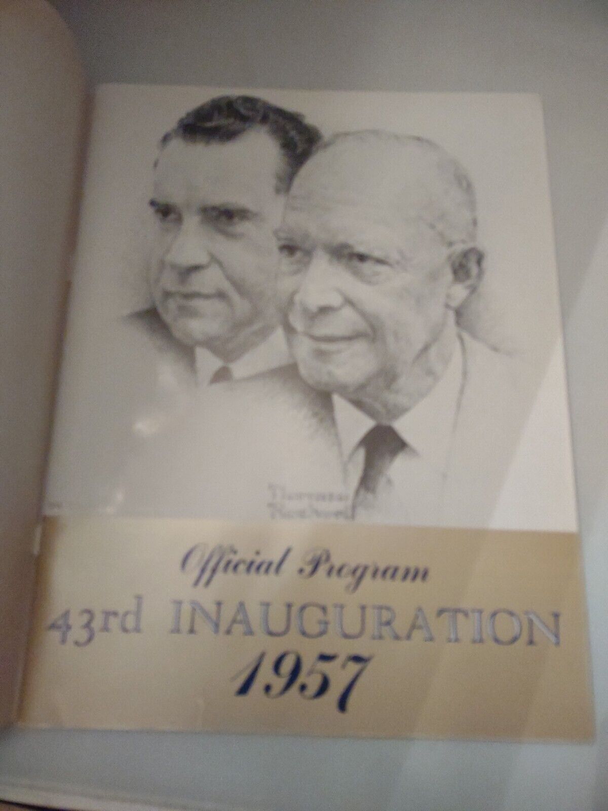 Official Program 43rd Inauguration 1957 Dwight Eisenhower Richard Nixon Cover...