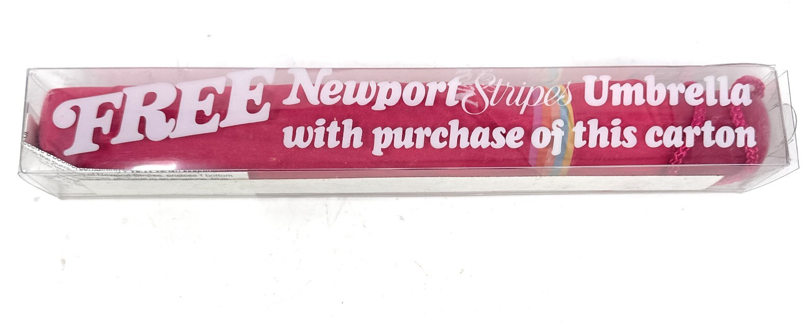 Vintage Newport Slims Umbrella Red Pink Vintage Newport Slims Umbrella Red Pink