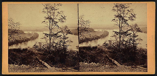 View from rebel battery at the foot of Lookout Mountain, looking to - Old Photo View from rebel battery at the foot of Lookout Mountain, looking to - Old Photo
