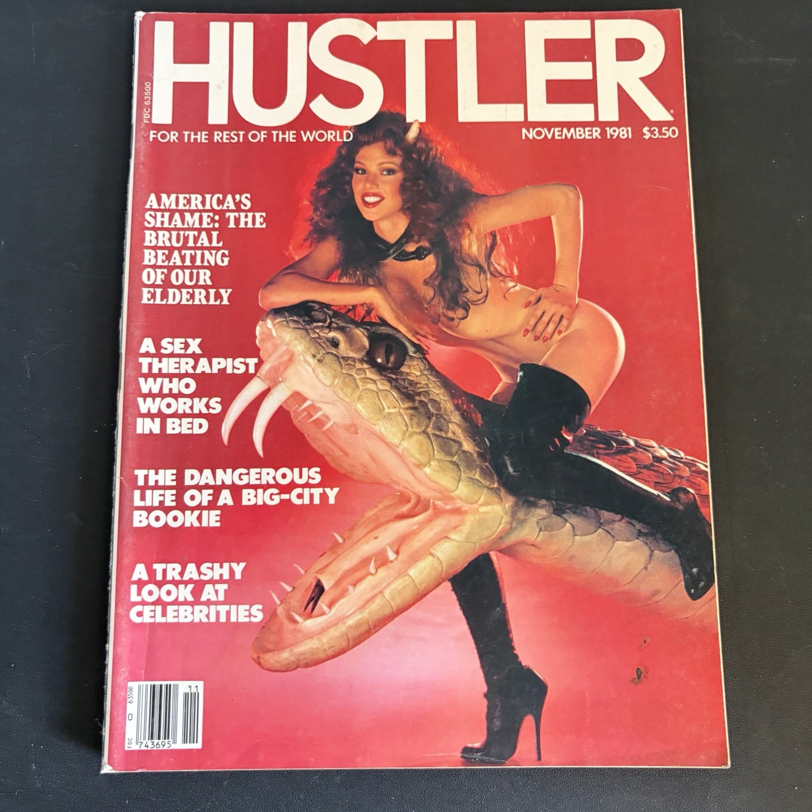 Vintage Hustler November 1981 Larry Flynt Snake Cover Vintage Hustler November 1981 Larry Flynt Snake Cover