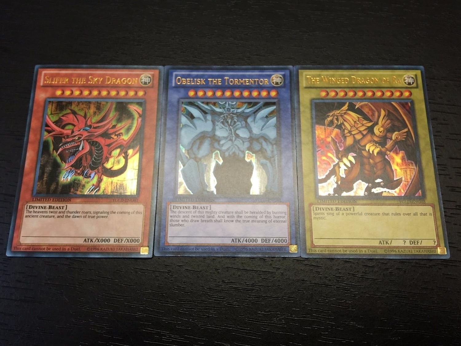 YUGIOH: OBELISK SLIFER RA - ULTRA RARE HOLO NM - EGYPTIAN GOD CARDS - YGLD SET YUGIOH: OBELISK SLIFER RA - ULTRA RARE HOLO NM - EGYPTIAN GOD CARDS - YGLD SET