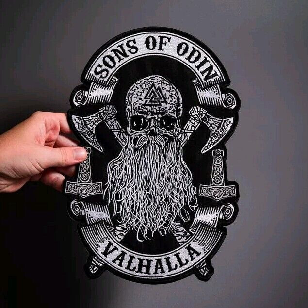 SONS OF ODIN Large Back Patch for custom biker vest SONS OF ODIN Large Back Patch for custom biker vest