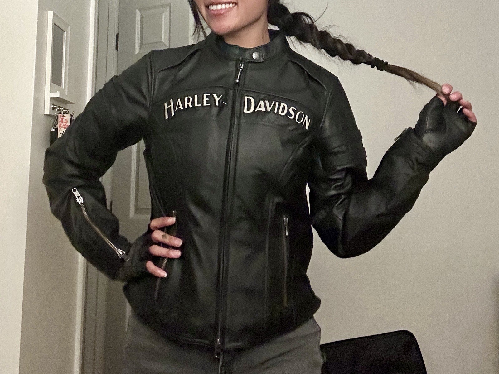 Harley Davidson Women’s Miss Enthusiast 3-in-1 Leather Jacket | Size XS Harley Davidson Women’s Miss Enthusiast 3-in-1 Leather Jacket | Size XS