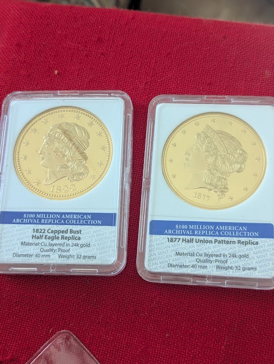 American Mint Limited Edition Gold‑Layered Replica Coins – 1822 Half Eagle & 187 American Mint Limited Edition Gold‑Layered Replica Coins – 1822 Half Eagle & 187