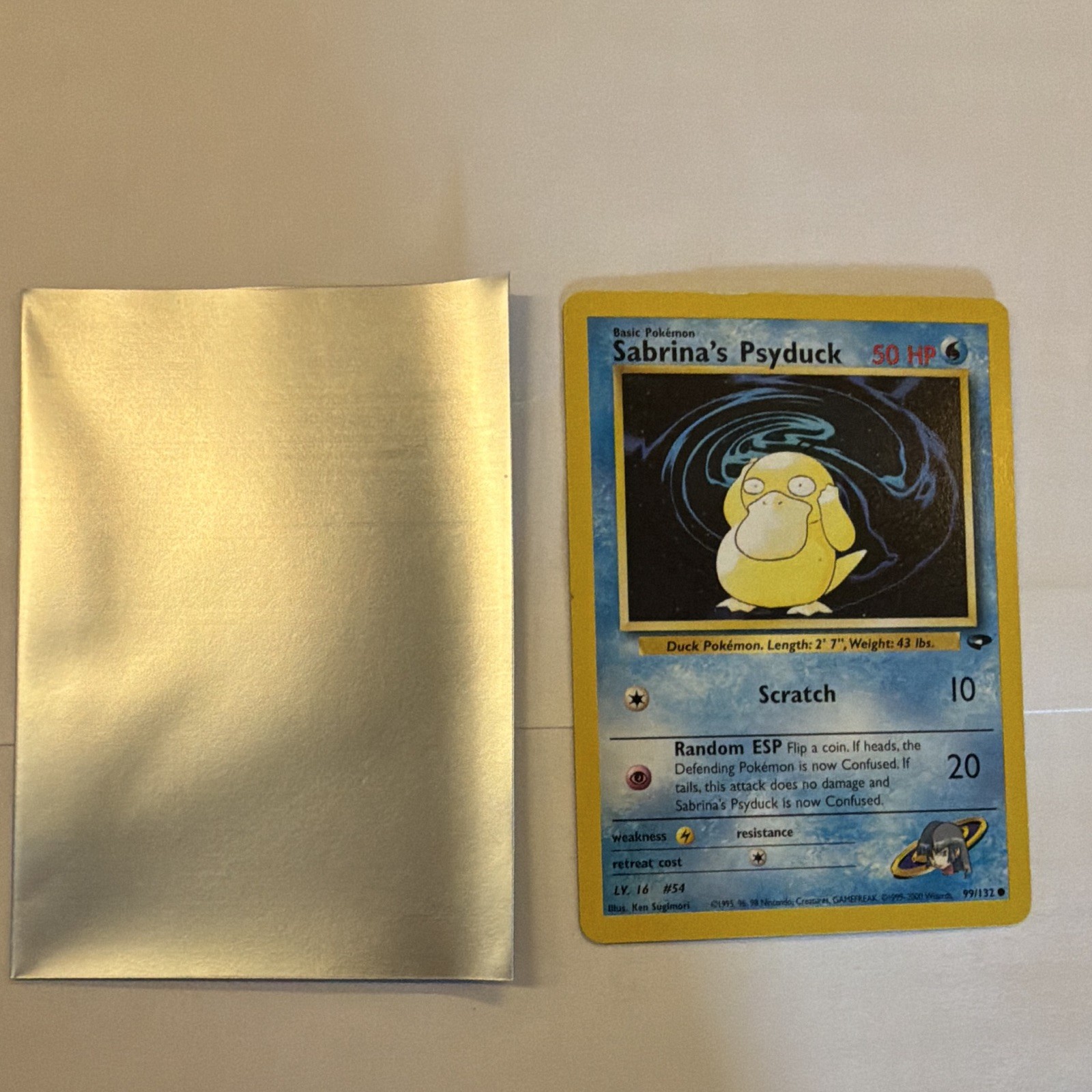 Wizards of the Coast Sabrina\'s Psyduck 91/132 Gym Challenge Pokémon Card EN Wizards of the Coast Sabrina\'s Psyduck 91/132 Gym Challenge Pokémon Card EN