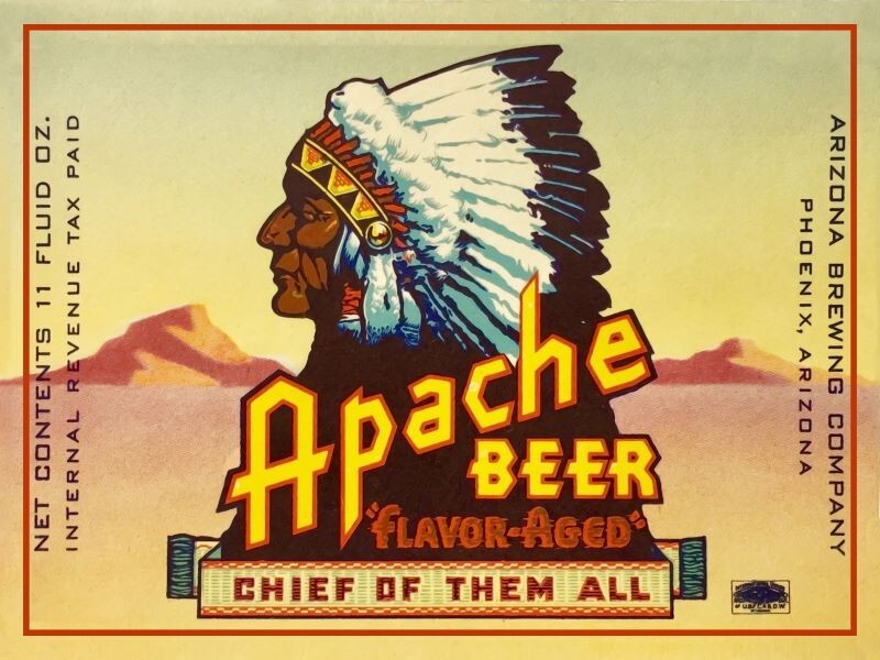 Apache Beer of Phoenix, Arizona NEW Metal Sign 24\ Apache Beer of Phoenix, Arizona NEW Metal Sign 24\