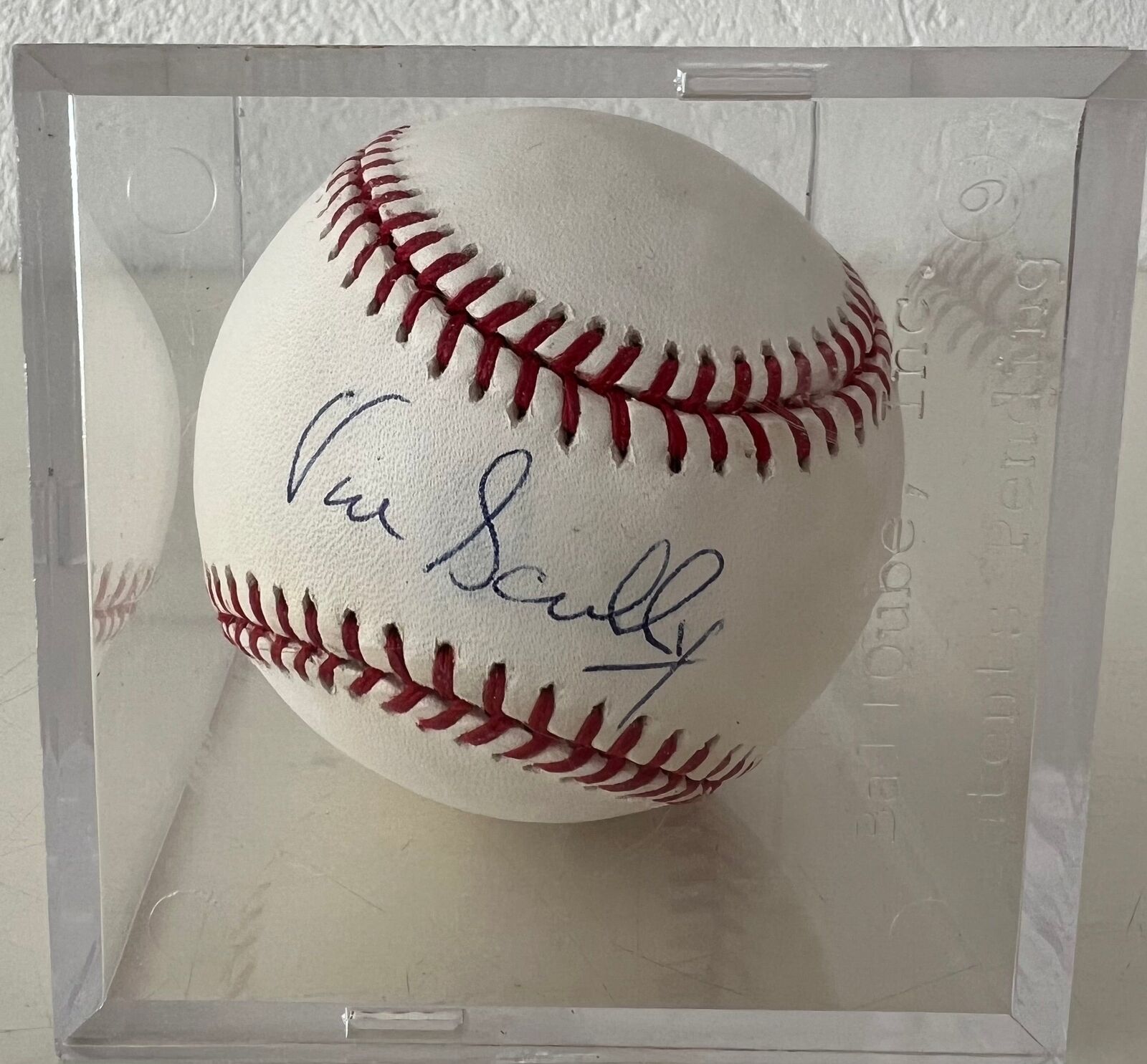 SPORTSACASTER Vin Scully autograph, signed baseball in BallQube