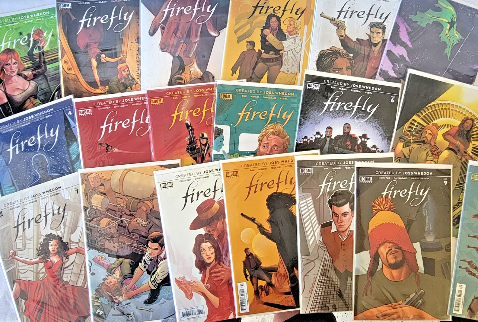19 Firefly Comic Books with 9 Variant Issues Bagges and Boarded 19 Firefly Comic Books with 9 Variant Issues Bagges and Boarded
