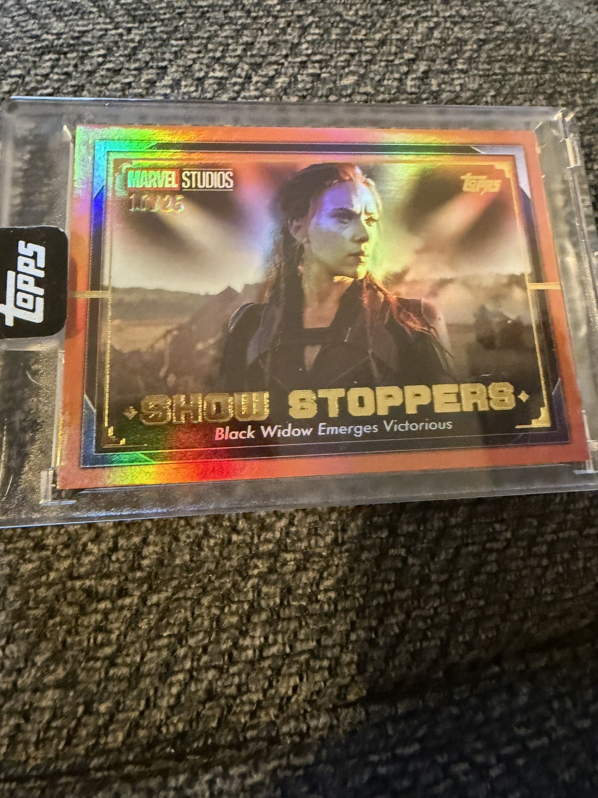 2025 Topps Marvel The Collector Black Widow Natasha Romanoff Show Stoppers #/25 2025 Topps Marvel The Collector Black Widow Natasha Romanoff Show Stoppers #/25