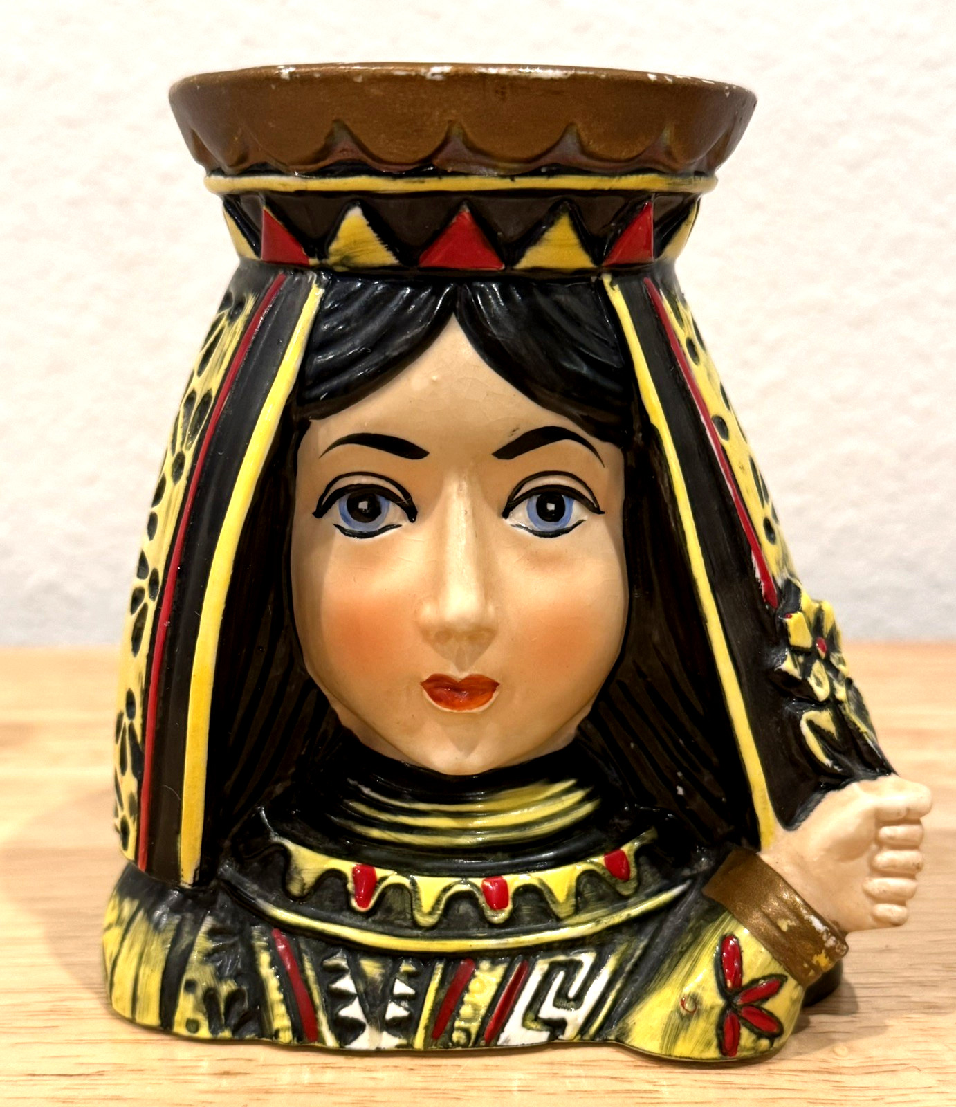 Vintage Inarco Playing Cards Queen Head Vase 5\ Vintage Inarco Playing Cards Queen Head Vase 5\