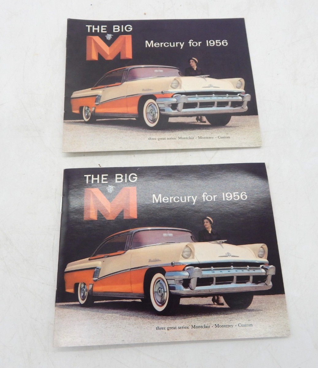 Pair of Vintage 1956 The Big M Mercury for 1956 Promotional Dealer Brochures Pair of Vintage 1956 The Big M Mercury for 1956 Promotional Dealer Brochures