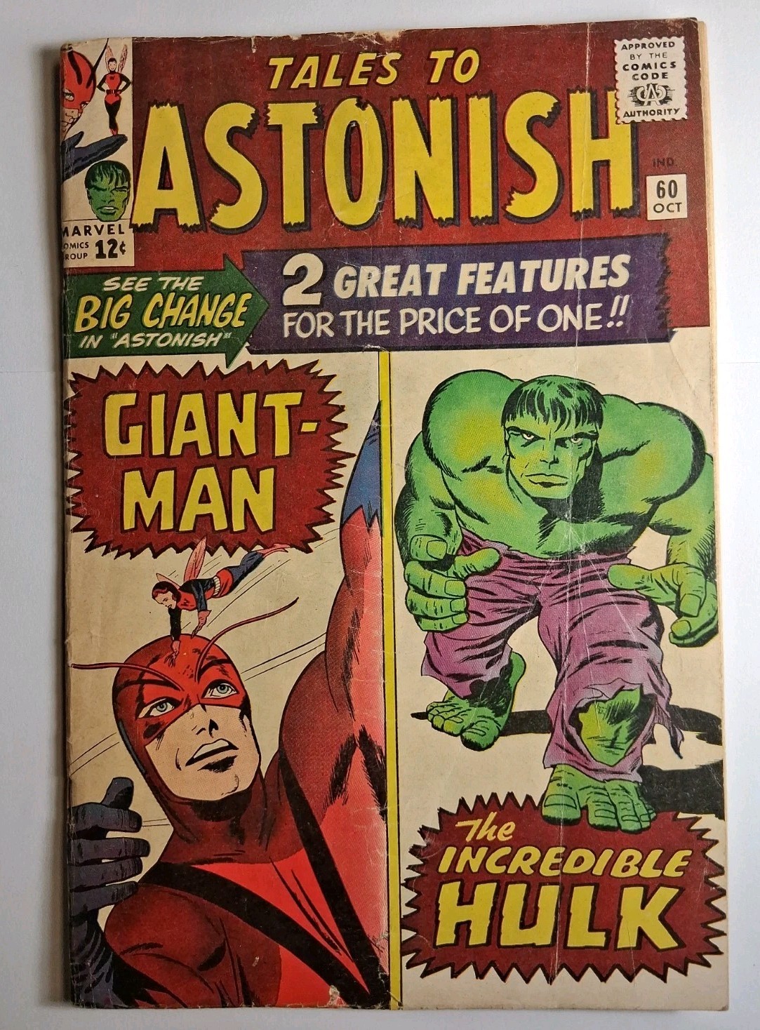 Tales to Astonish #60 1964 Giant-Man Incredible Hulk Marvel Tales to Astonish #60 1964 Giant-Man Incredible Hulk Marvel