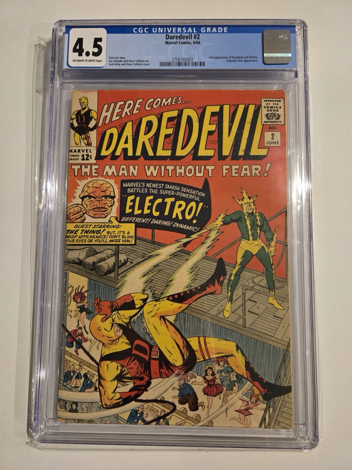 Daredevil #2 1964 CGC 4.5 2nd appearance of Daredevil & Electro