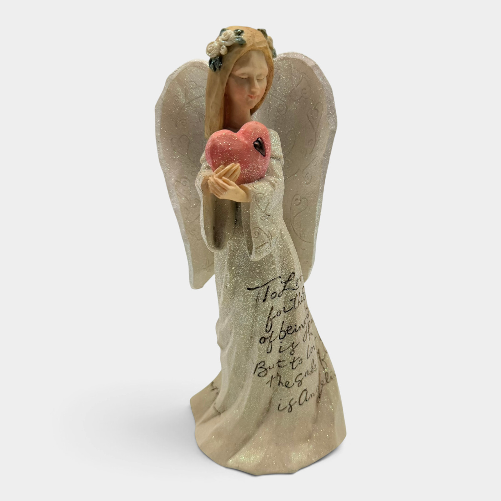 Vintage 2002 Enesco Foundations To Love For Angel Karen Hahn 109279 8.5in Vintage 2002 Enesco Foundations To Love For Angel Karen Hahn 109279 8.5in