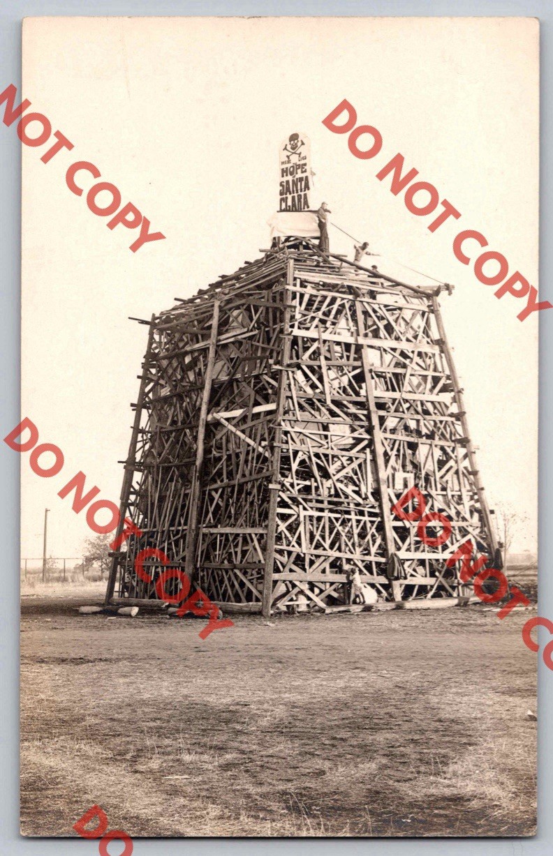 WOW 1910 The Hope Of Santa Clara Skull Banner PALO ALTO California CA RPPC Photo WOW 1910 The Hope Of Santa Clara Skull Banner PALO ALTO California CA RPPC Photo