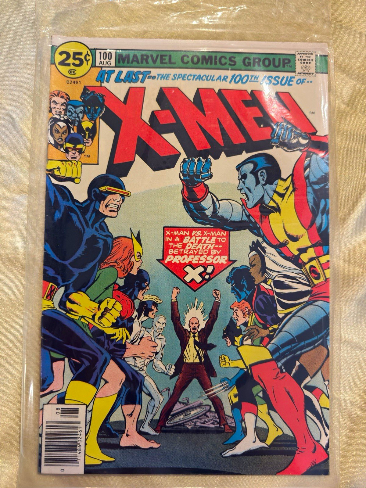 Marvel X-Men #100 Aug 1976 Cyclops Jean Grey Professor X Cockrum High Grade