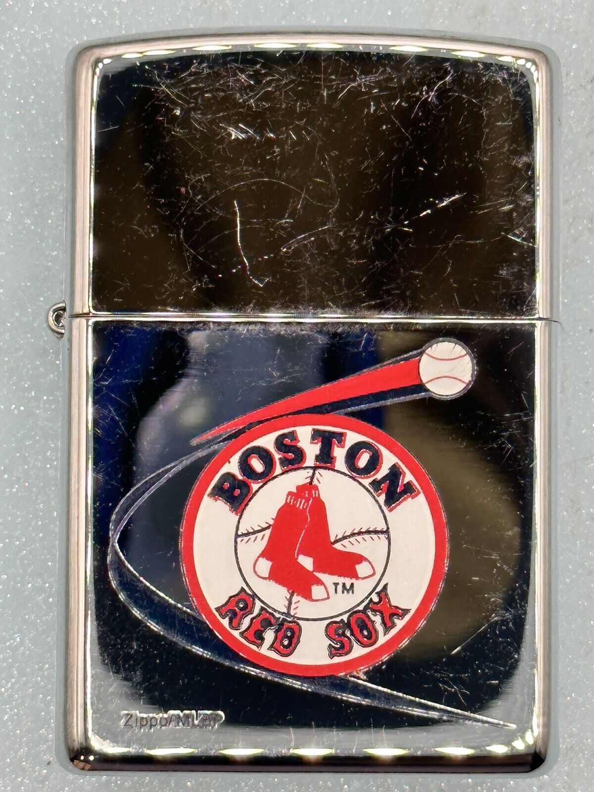 Vintage 2001 Boston Red Sox High Polish Chrome Zippo Lighter MLB NEW