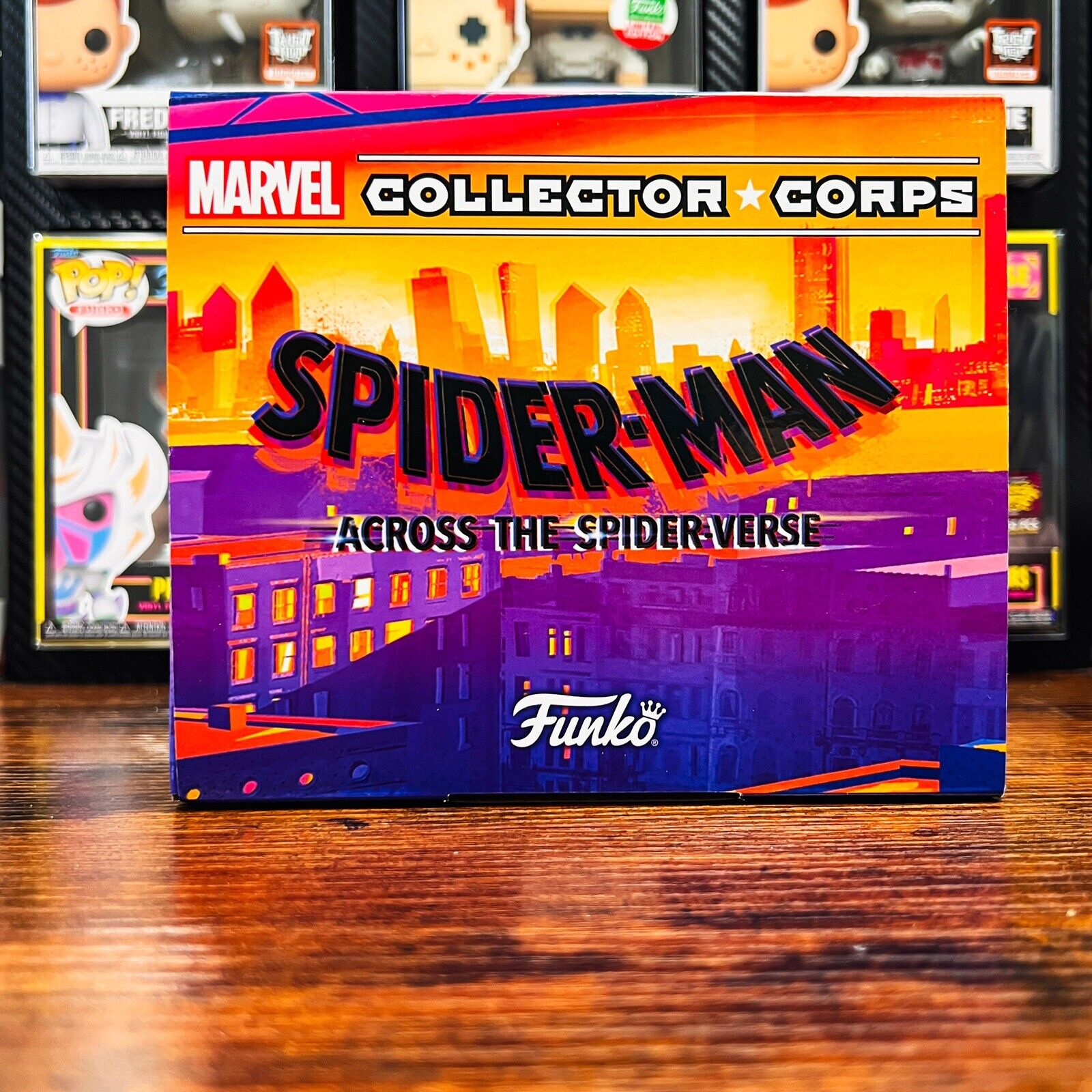 Spider-Man: Across the Spider-Verse MARVEL Funko Pop Collector Corps Size: M
