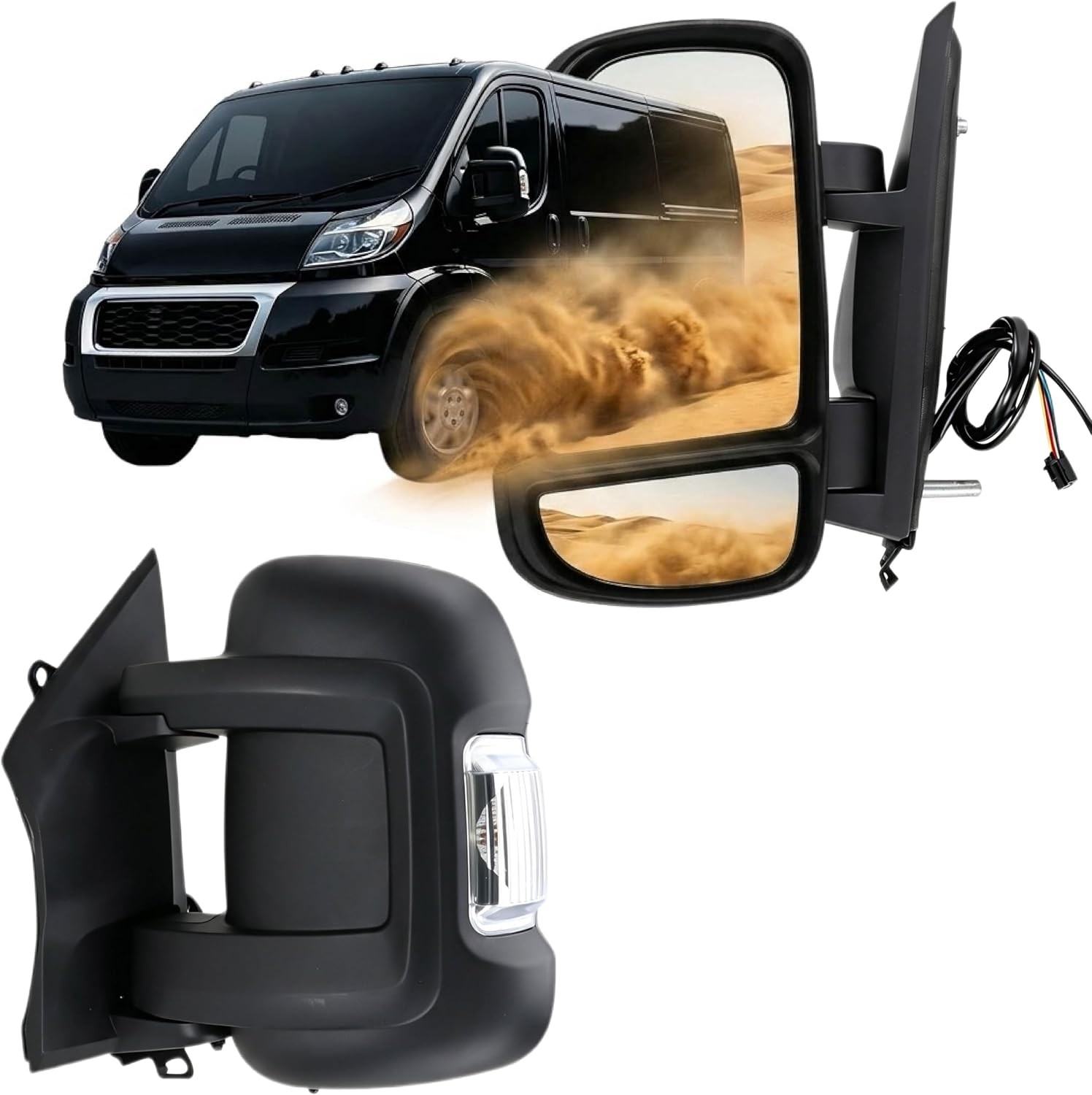 Left Driver Mirror Ram Promaster 1500-3500 2014-2026 Sensor Left Driver Mirror Ram Promaster 1500-3500 2014-2026 Sensor