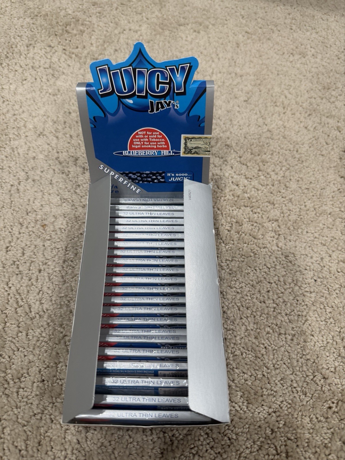 10x JUICY JAY'S 1 1/4 Rolling Papers Blueberry Hill Superfine Super Fine New 10x JUICY JAY'S 1 1/4 Rolling Papers Blueberry Hill Superfine Super Fine New