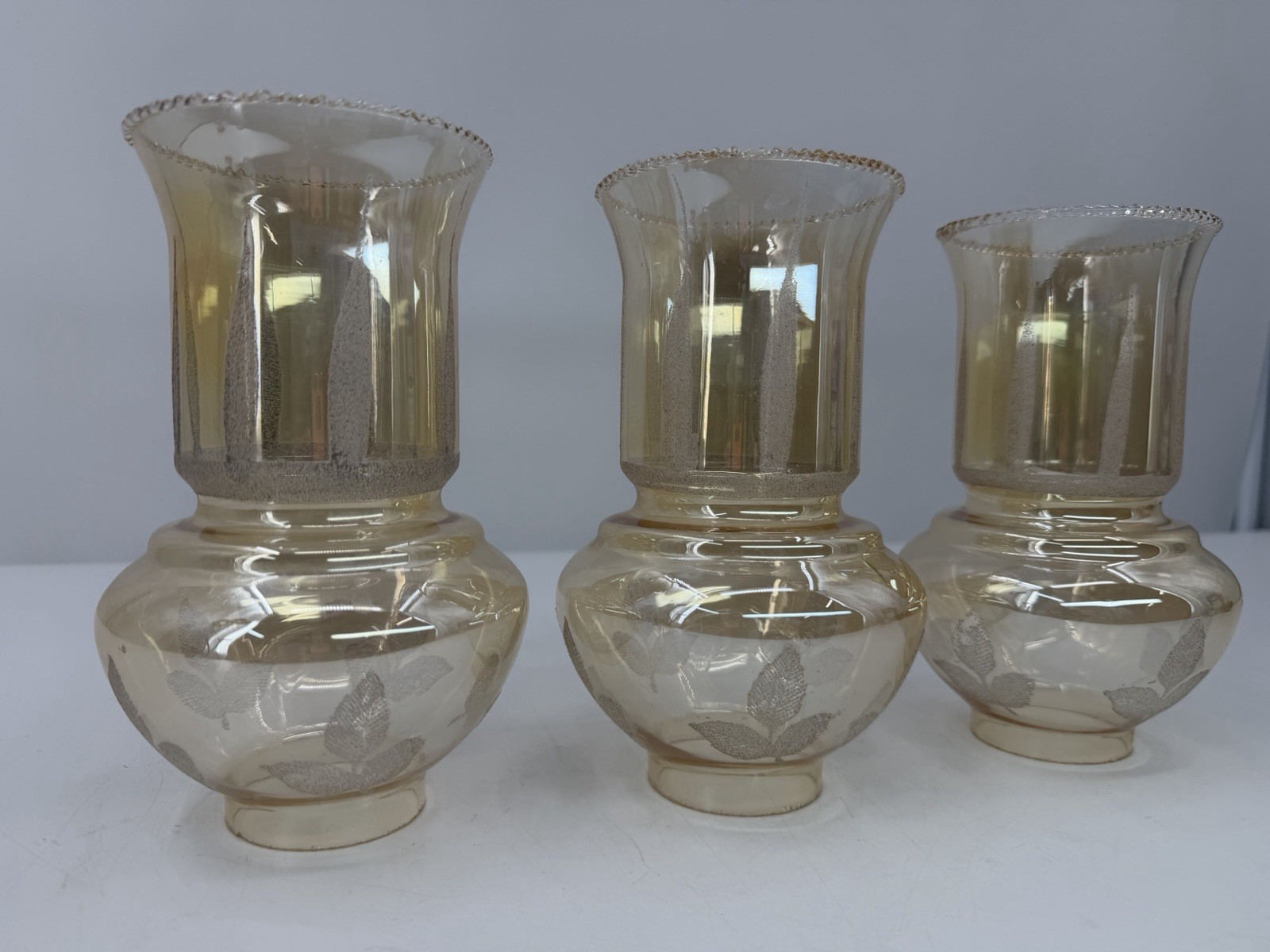 VTG Glass Gold Amber Glass Lamp Shade Hurricane Medieval Spanish Greece Sconce VTG Glass Gold Amber Glass Lamp Shade Hurricane Medieval Spanish Greece Sconce