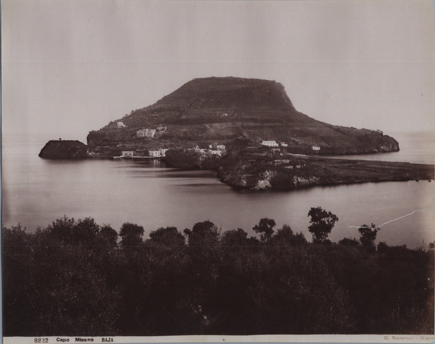 Italia, Baja, Capo Milseno, G. Sommer Vintage Albumen Print, Albumen Print Italia, Baja, Capo Milseno, G. Sommer Vintage Albumen Print, Albumen Print