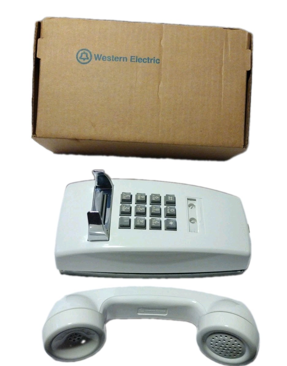 Vtg Western Electric Wall Telephone White 2554 BMPG 58 NIB American Bell B2 Vtg Western Electric Wall Telephone White 2554 BMPG 58 NIB American Bell B2