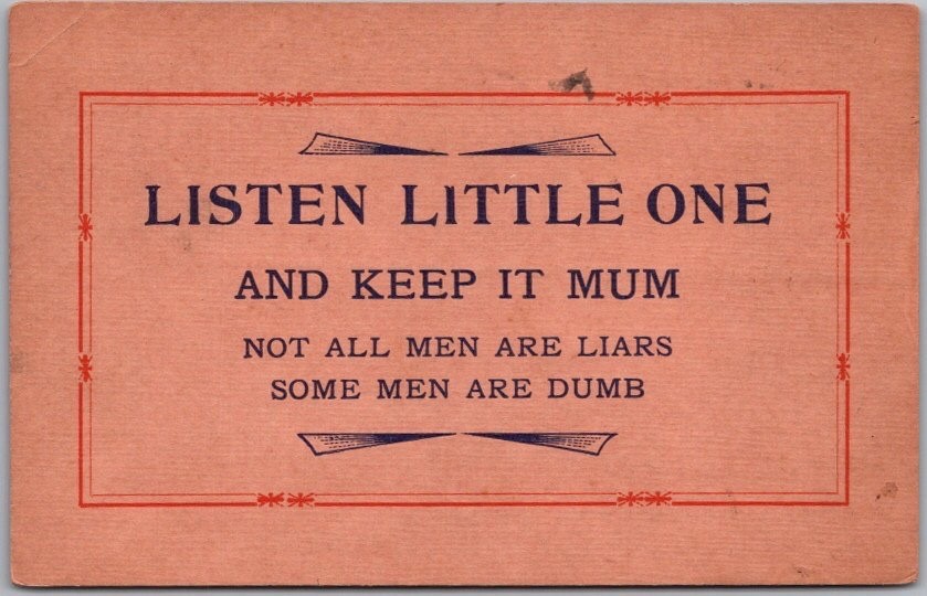 Vintage 1912 Comic Saying Postcard \