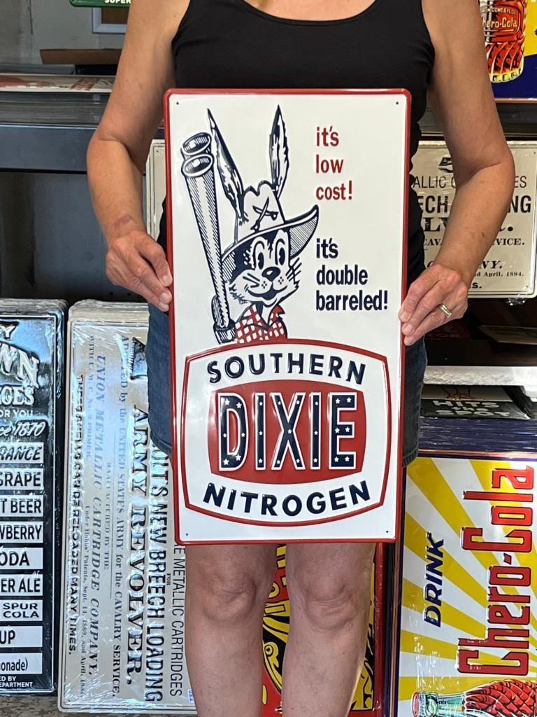 Antique Vintage Style Metal Sign Southern Dixie Nitrogen 24x12 Made in USA Antique Vintage Style Metal Sign Southern Dixie Nitrogen 24x12 Made in USA