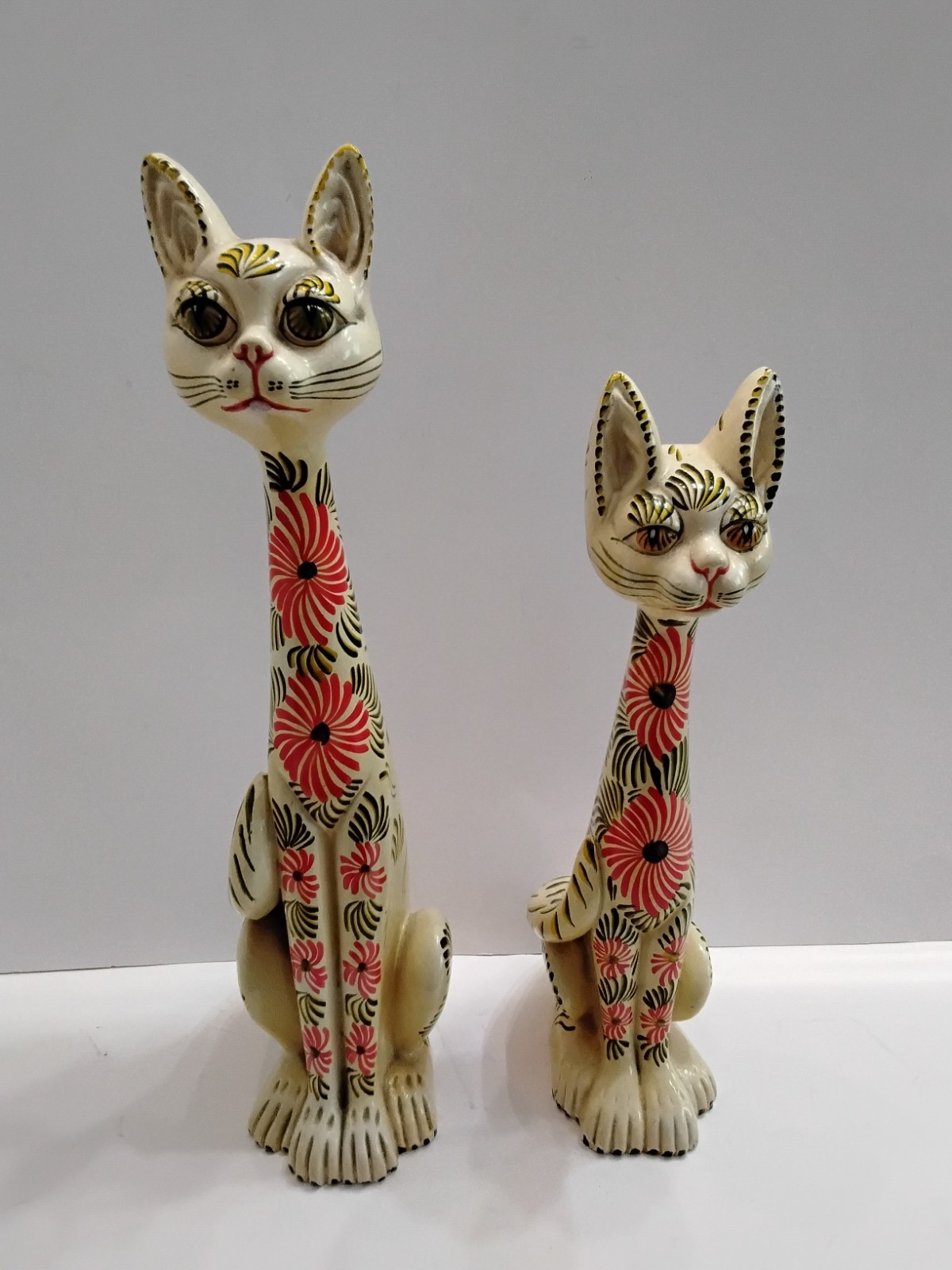 Vintage Mancioli Italian Handpainted pair 16inches 13inches