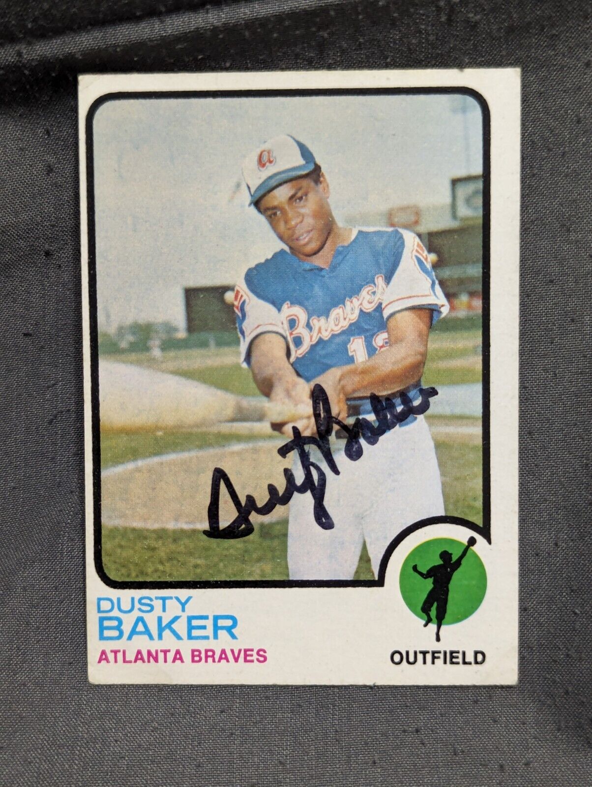 Dusty Baker Autograph Signed Card 1973 Topps Atlanta Braves 