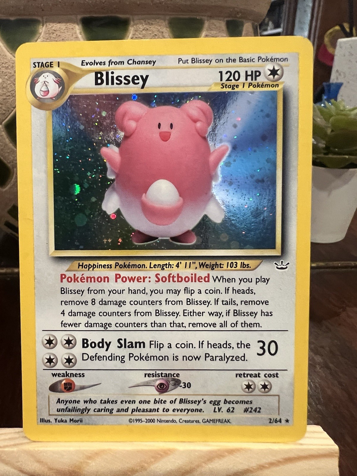 2001 Pokemon Blissey Neo Revelation Holo Rare #2/64 NM LP 2001 Pokemon Blissey Neo Revelation Holo Rare #2/64 NM LP