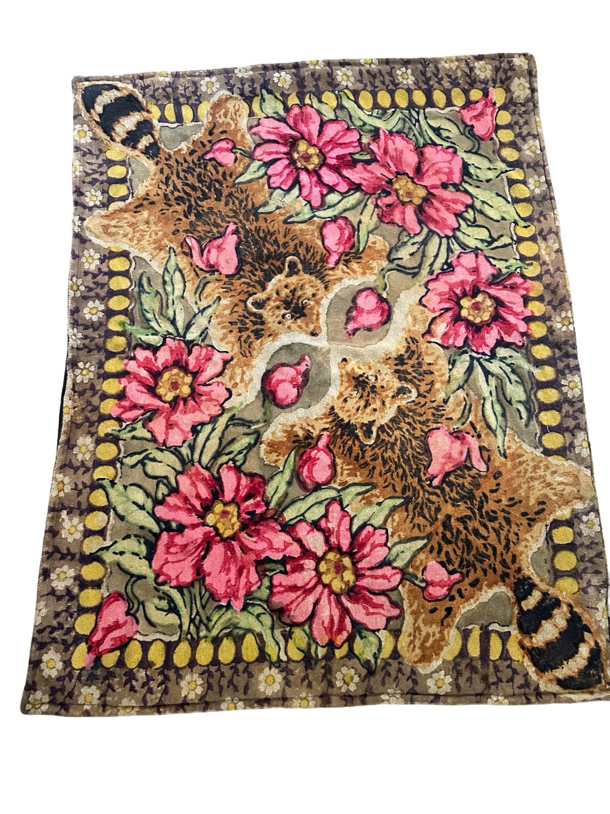 Antique Chase Horsehair Sleigh Carriage Buggy Blanket Raccoon Animal Collection Antique Chase Horsehair Sleigh Carriage Buggy Blanket Raccoon Animal Collection
