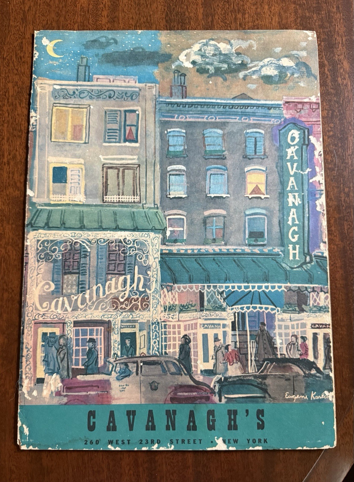 Vintage 1954 Cavanagh Restaurant Menu With Famous Cover Artist Vintage 1954 Cavanagh Restaurant Menu With Famous Cover Artist