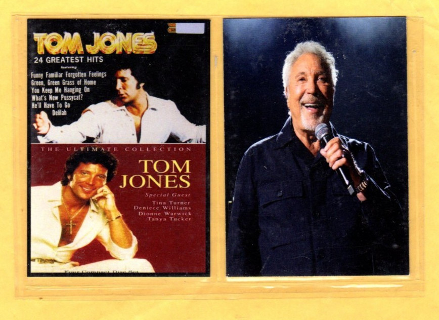 TOM JONES CUSTOM NOVELTY TRADING CARD 2 CARDS SET TOM JONES CUSTOM NOVELTY TRADING CARD 2 CARDS SET