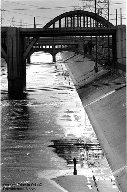 SOLITUDE LA RIVER LOS ANGELES Signed Silver Gelatin Photo Eriberto Oriol Framed SOLITUDE LA RIVER LOS ANGELES Signed Silver Gelatin Photo Eriberto Oriol Framed