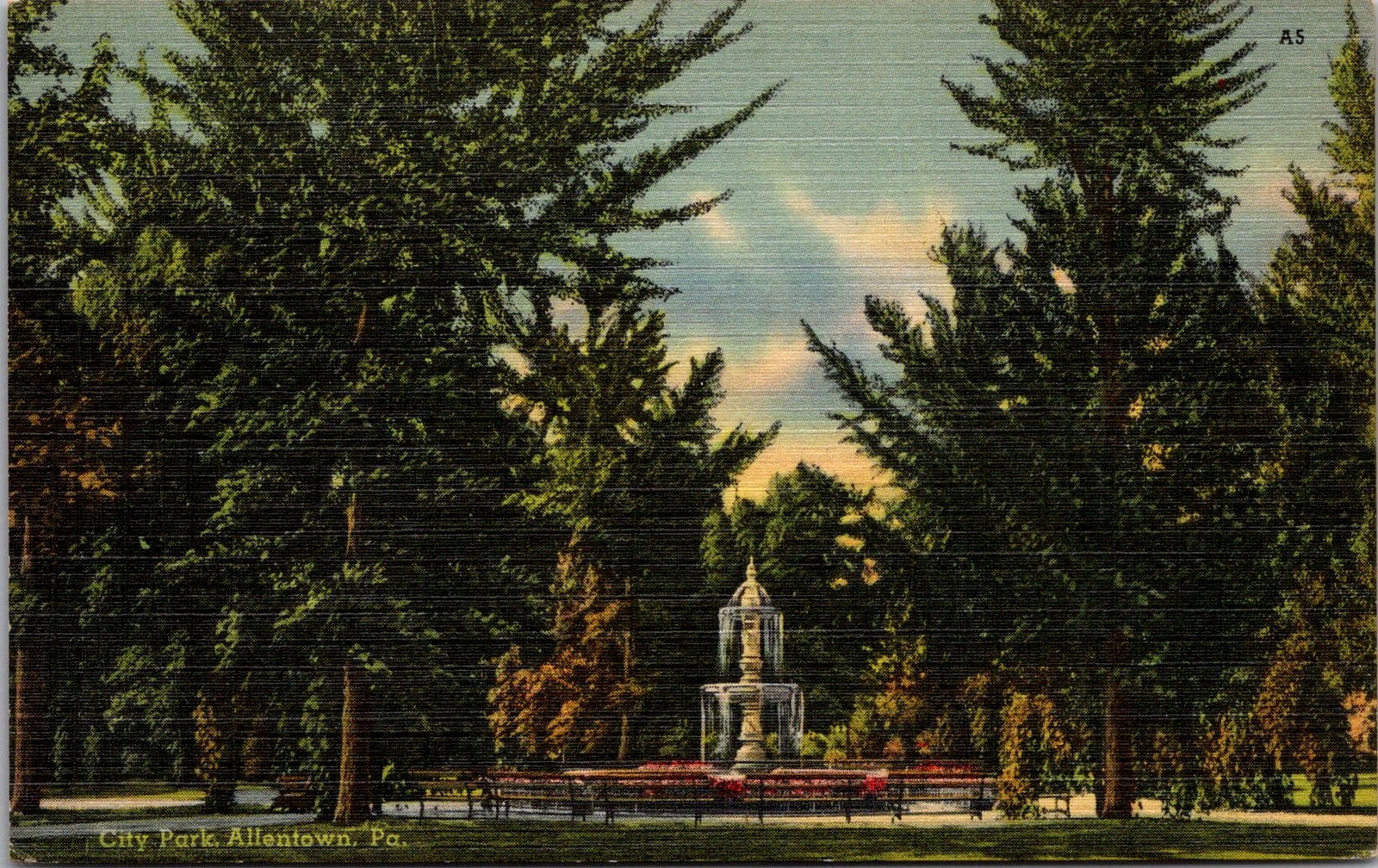 City Park Allentown PA Vintage Postcard 5P19-23