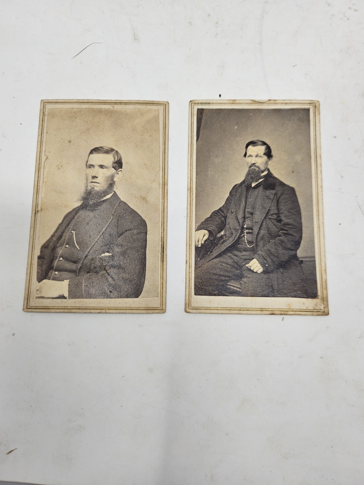 2 Antique 1800s Men In Suits CDV Photo Card – Original Portrait Photography 2 Antique 1800s Men In Suits CDV Photo Card – Original Portrait Photography