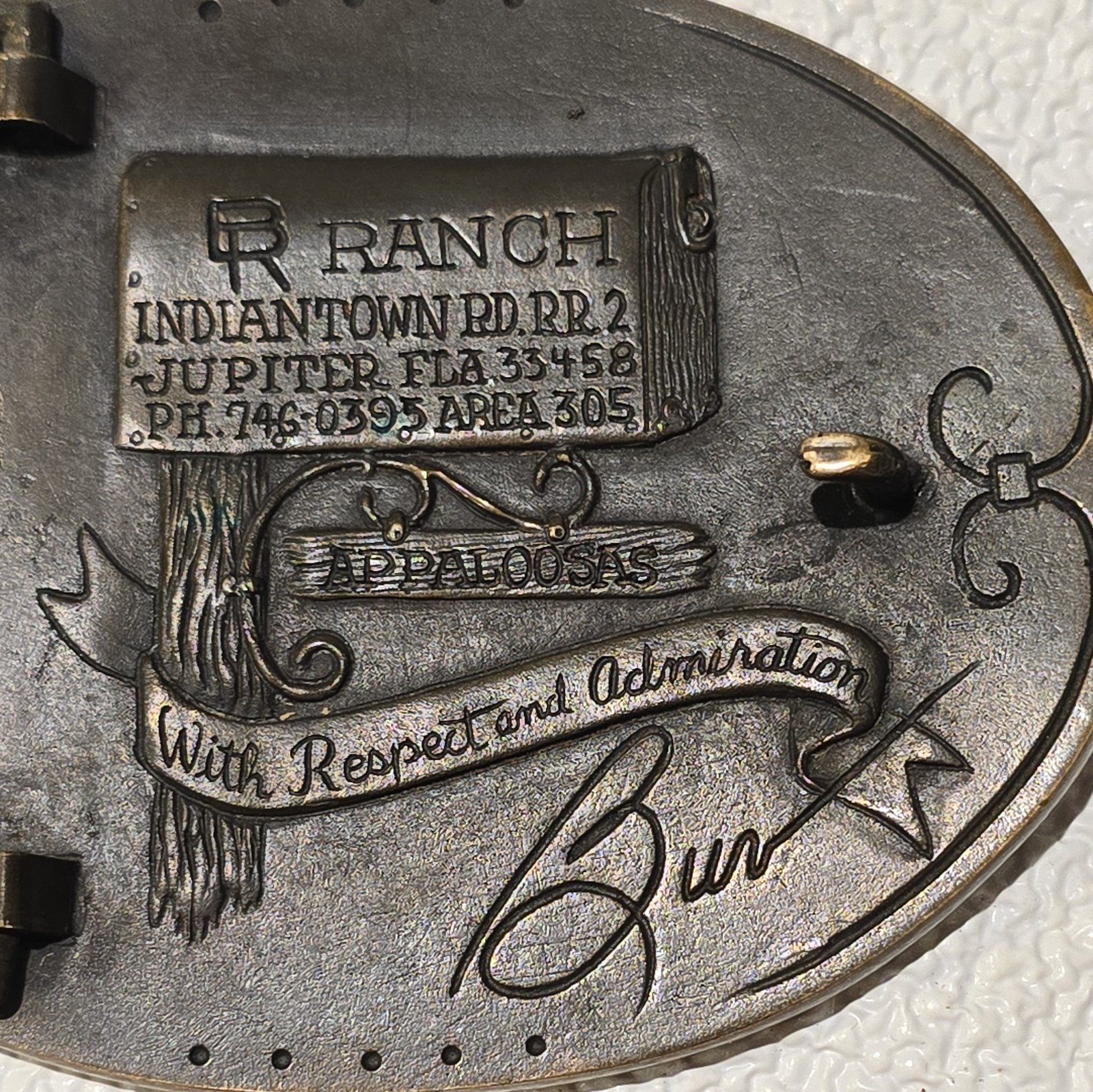 RARE 1975 VINTAGE BURT REYNOLDS RANCH BELT BUCKLE BY AL SHELTON WESTERN ARTIST RARE 1975 VINTAGE BURT REYNOLDS RANCH BELT BUCKLE BY AL SHELTON WESTERN ARTIST