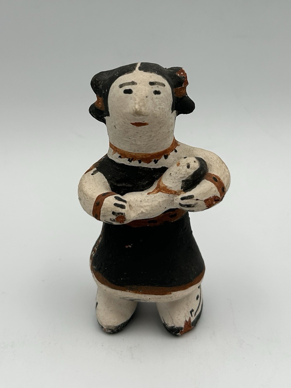 Vintage Cochiti Pueblo Pottery Singing Mother & Baby Figurine Native American Vintage Cochiti Pueblo Pottery Singing Mother & Baby Figurine Native American