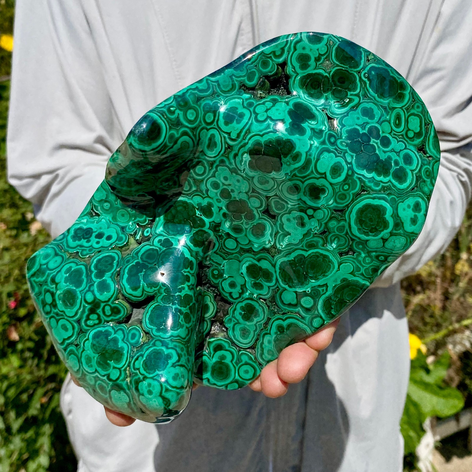3.74LB TOP Natural Malachite crystal quartz Mineral specimen Reiki gem