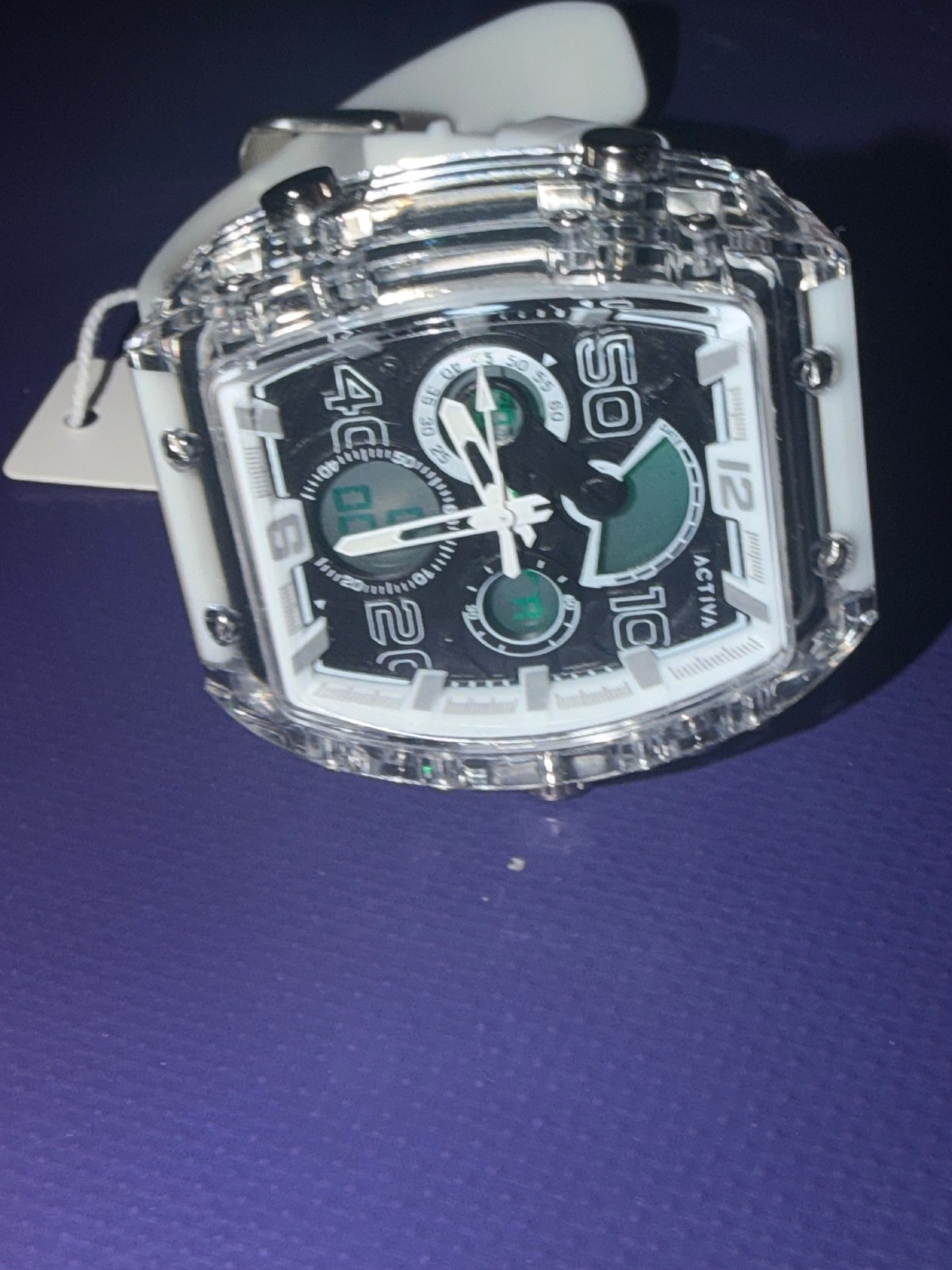 ACTIVA by INVICTA Men's New With Tags Chronograph Watch with White Silicone Band ACTIVA by INVICTA Men's New With Tags Chronograph Watch with White Silicone Band