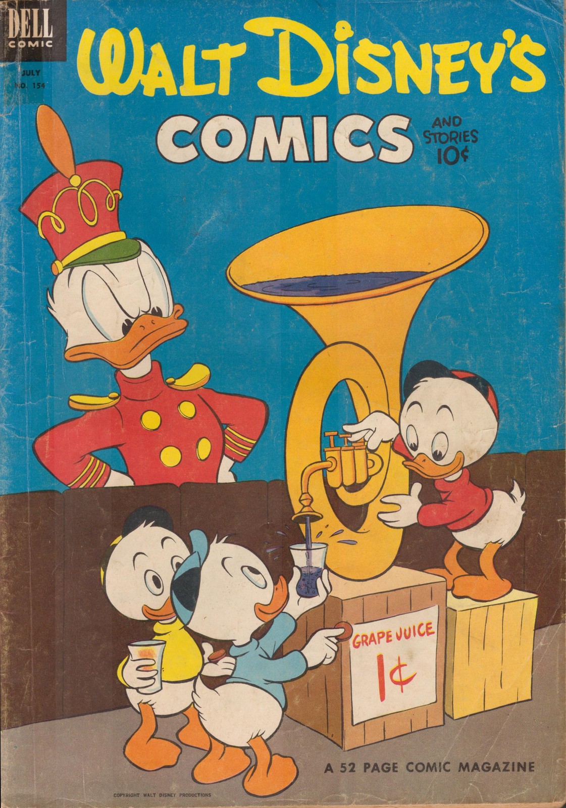 53147: DELL COMICS WALT DISNEY’S COMICS AND STORIES #154 VG Grade 53147: DELL COMICS WALT DISNEY’S COMICS AND STORIES #154 VG Grade