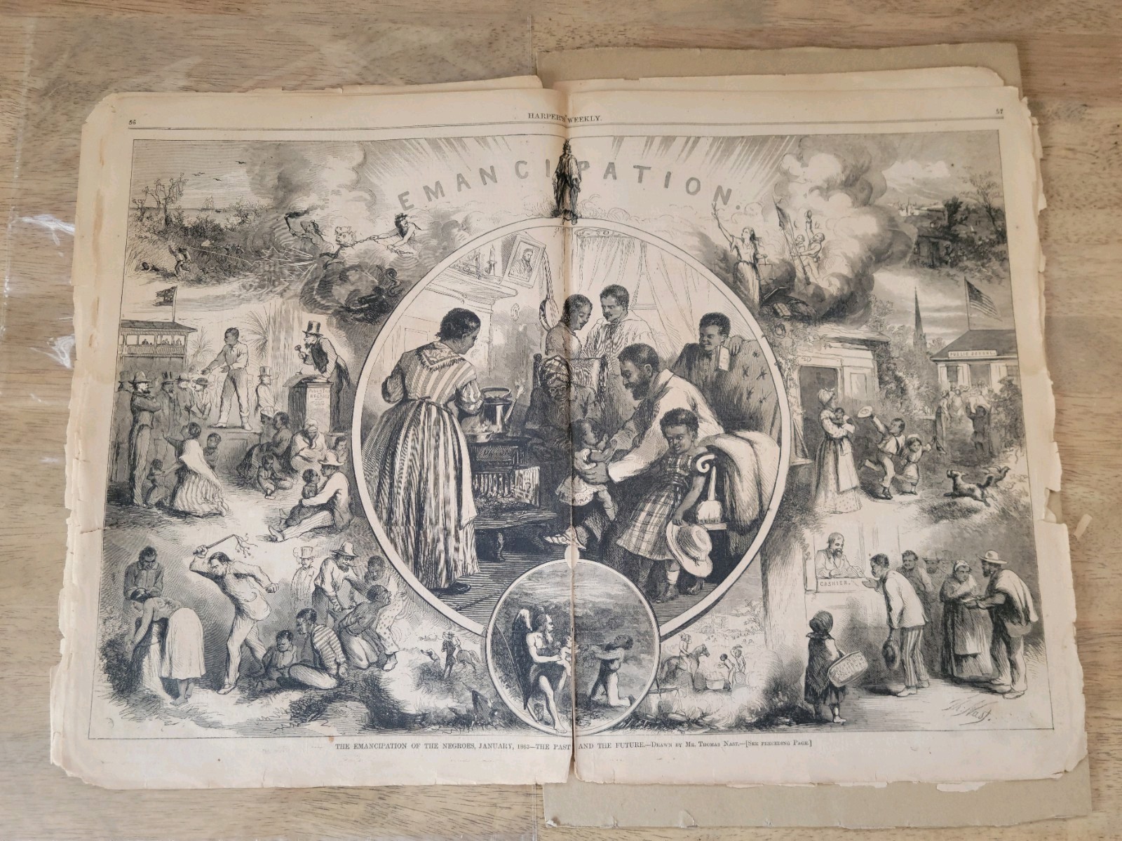 1863 Harper’s Weekly AUTHENTIC EMANCIPATION January 24 Issue COMPLETE- Civil War