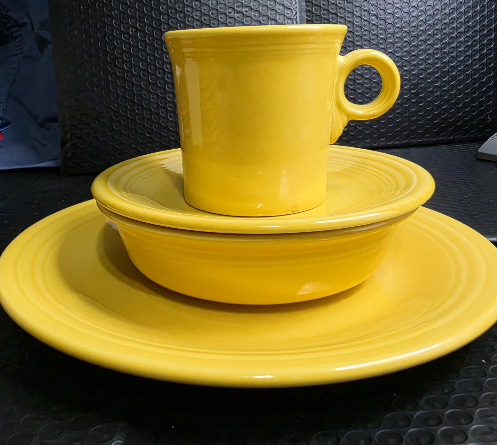 Homer Laughlin  Fiesta Sunflower   4 Piece Place Setting 