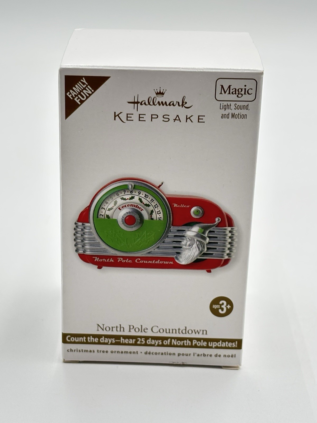 Hallmark North Pole Countdown Magic Keepsake Ornament Light Sound Motion Box Hallmark North Pole Countdown Magic Keepsake Ornament Light Sound Motion Box