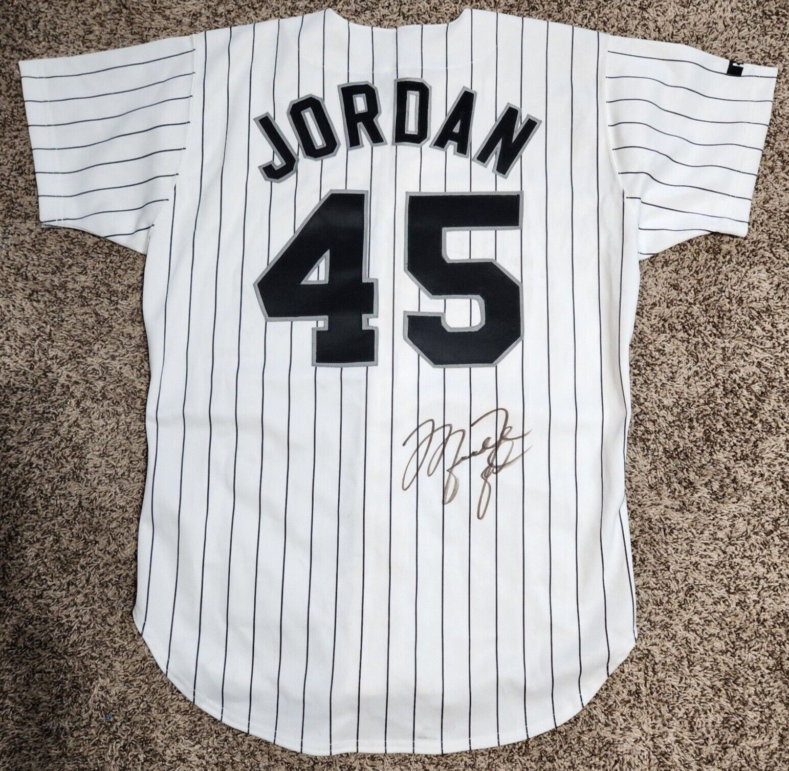 Michael Jordan Autographed Signed #45 Russell Athletic White Sox Jersey