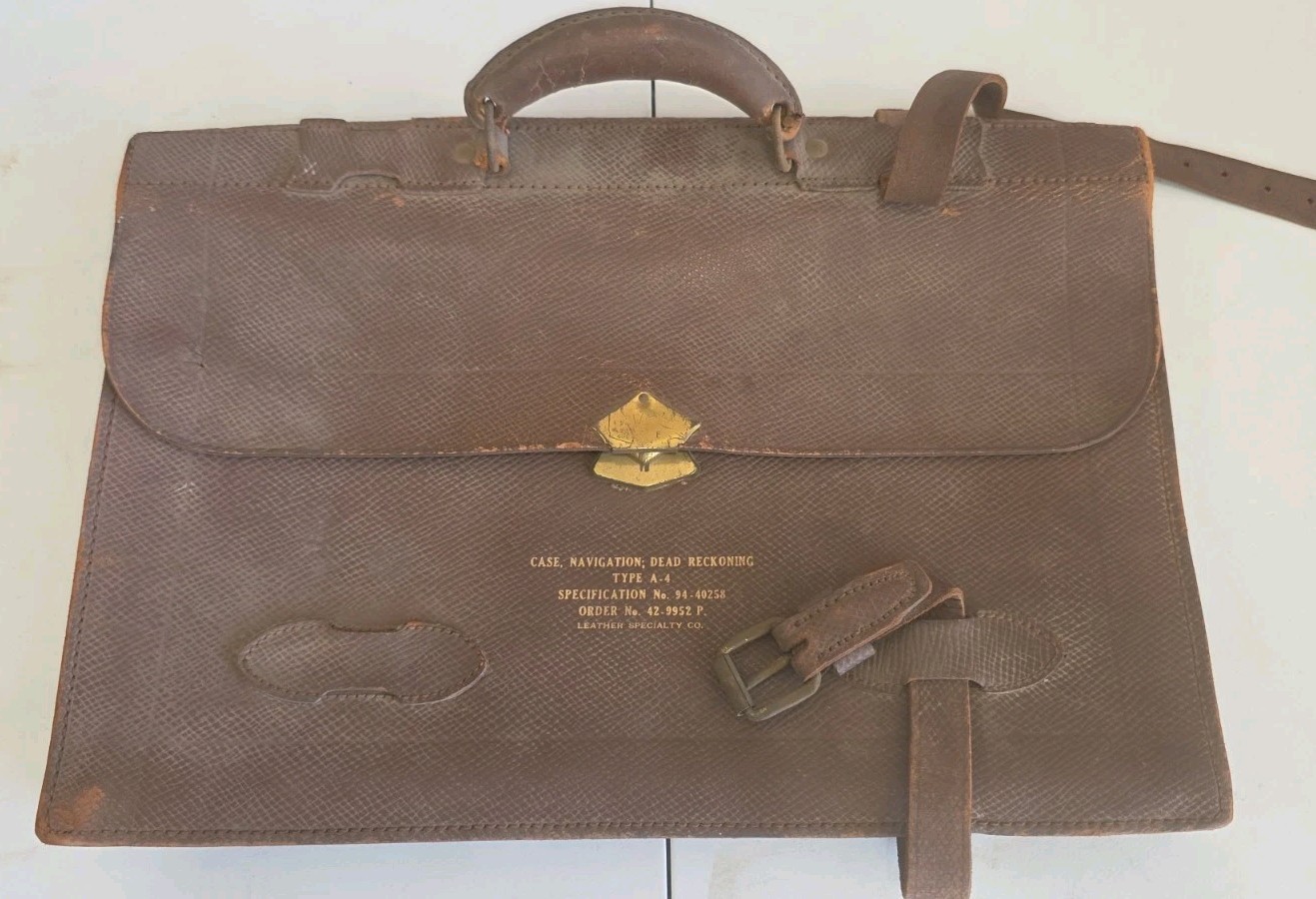 Piece of History-Vintage WWII Era Navigation Dead Reckoning Leather Briefcase Piece of History-Vintage WWII Era Navigation Dead Reckoning Leather Briefcase